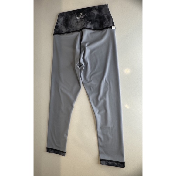 90 Degree by Reflex Womens Tie Dye High Waist Cropped Leggings Black White S - Picture 6 of 9